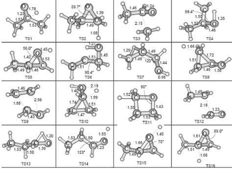 Optimized Geometries Of Transition States For The Reaction Of O 3 P 2