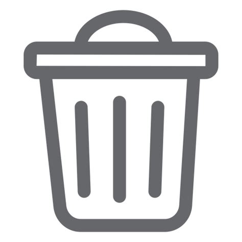 Trash bin icon flat - Transparent PNG & SVG vector file