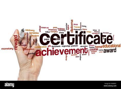 Certificate Word Cloud Concept Stock Photo Alamy