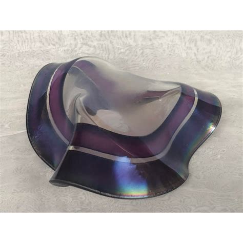 1990s Laurel Fyfe Slumped Glass Art Sculpture Bowl Chairish