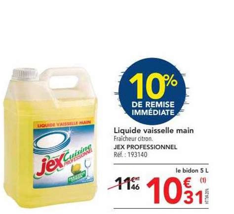 Promo Liquide Vaisselle Main Jex Professionnel Chez Metro Icatalogue Fr