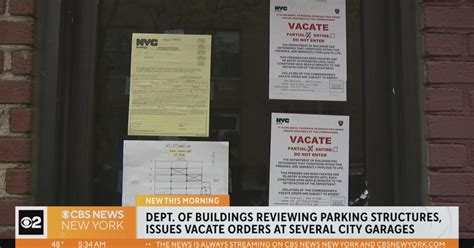 NYC DOB issues vacate orders for 3 more garages - CBS New York