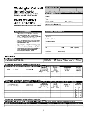 Fillable Online State Application Form Apply For A State Job Fax Email