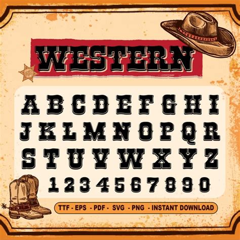 Western Font In Dxf Etsy