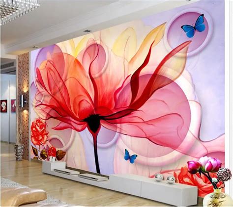 3d Wallpaper Custom Photo Non Woven Mural Romantic Rose Flower 3d Wall Murals Wallpaper For