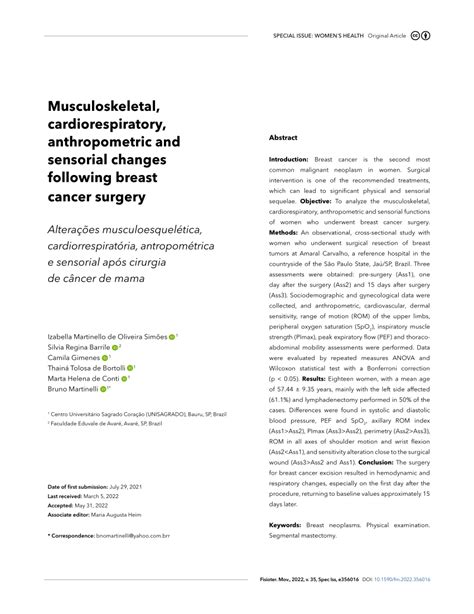 PDF Musculoskeletal Cardiorespiratory Anthropometric And Sensorial