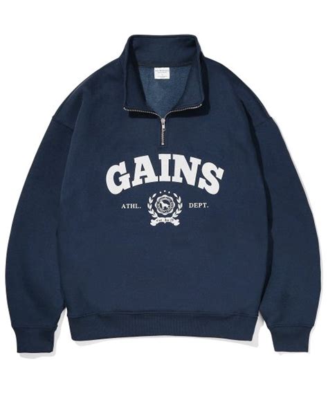 MUSINSA GAINSBORO Laurel Golden Half Zip Up Navy