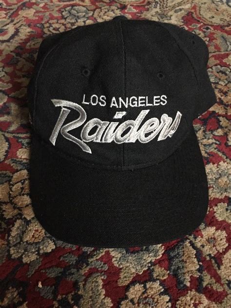 Rare Vintage Los Angeles Raiders Script Snapback Hat Cap Sports Specialties Nwa 1888165222