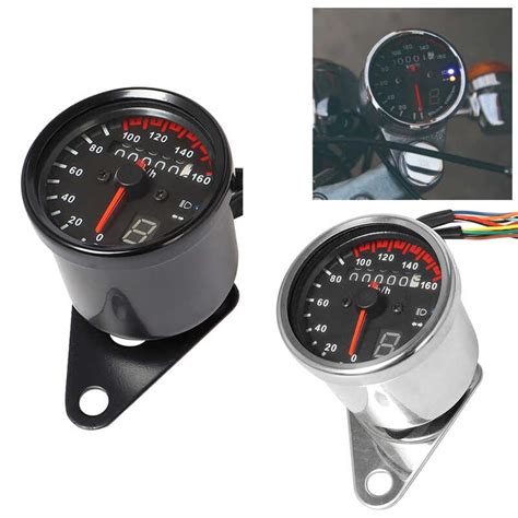 Universal V Motorcycle Speedometer Odometer Led Digital Indicator