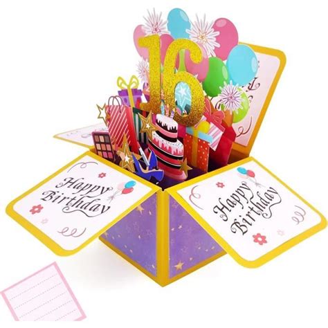 Carte Anniversaire Ans Cartes D Anniversaire Pop Up Carte De Voeux