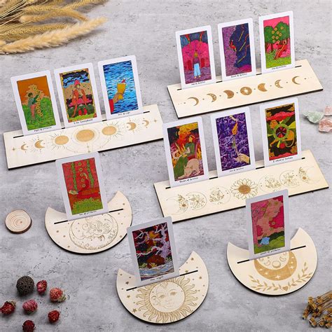 Pcs Wooden Tarot Card Stand Holder Wood Tarot Card Altar Stand Inch