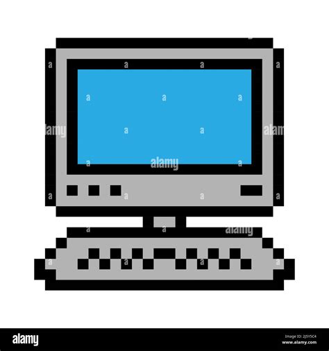 Computer Pixel Icon Simple Design Stock Vector Image And Art Alamy