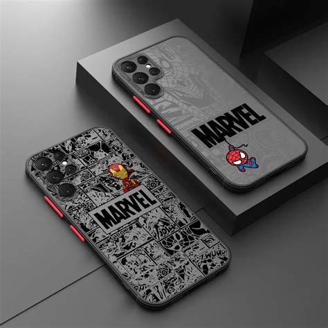 Capa Transl Cida Fosca Marvel Homem De Ferro Homem Aranha Samsung