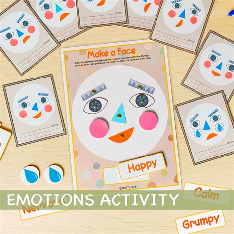 Printable Emotions Activity for Toddlers Feelings Kindergarten Pre-k Homeschool Classroom ...