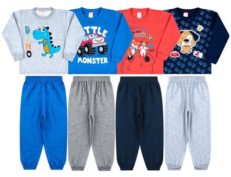 Kit Conjunto Infantil Moletom Menino Roupa Atacado Martin Shop