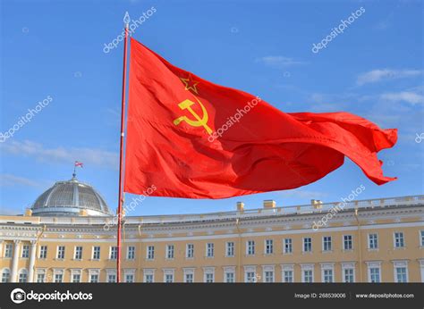 Red soviet flag. Stock Photo by ©konstsem 268539006