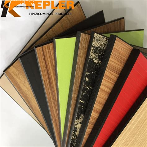 Water Resistant Wood Grain Color Core Phenolic Compact Laminate HPL Panel