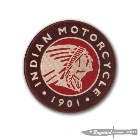 Indian Motorcycles 1901 Large 4 3 4 Embroidered Patch With Wax Backing