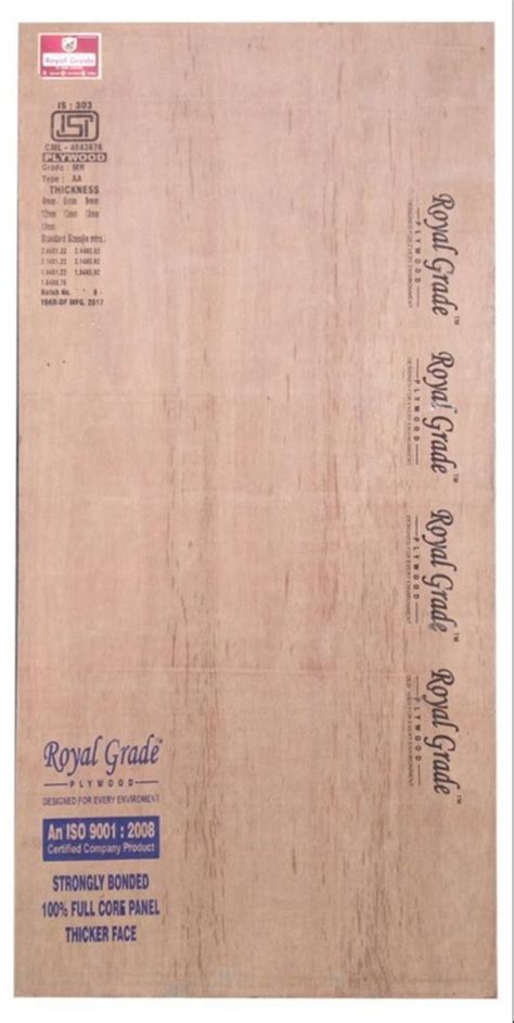 Poplar Mm Plywood Boards For Furniture Size Sq Ft X At Rs