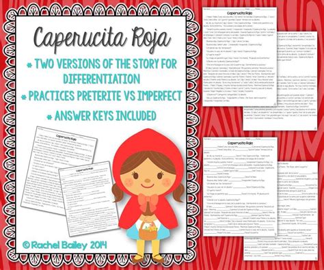 Caperucita Roja Worksheets Answer Key