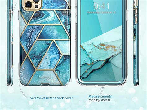 I Blason Cosmo Slim Designer Case Ocean Blue Marble For Iphone 14 Pro Max 6 7