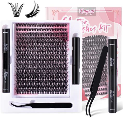 Lash Extension Kit 320 Pcs Lash Clusters Individual Lashes 40d Cluster Lashes D Curl 8 16 Mix