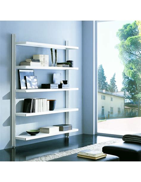 Brody Libreria A Giorno Da Parete In Acciaio E Alluminio 125 X H203 Cm