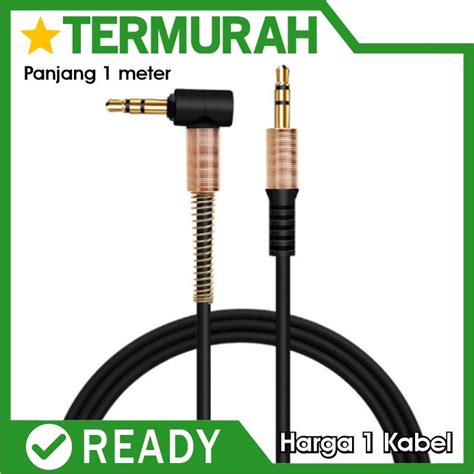 Jual Kabel L Audio Aux Mm Spring Jack M Gold Plated Male To Male