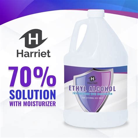 Unscented Harriet Ethyl Alcohol Disinfectant Antiseptic Gallon