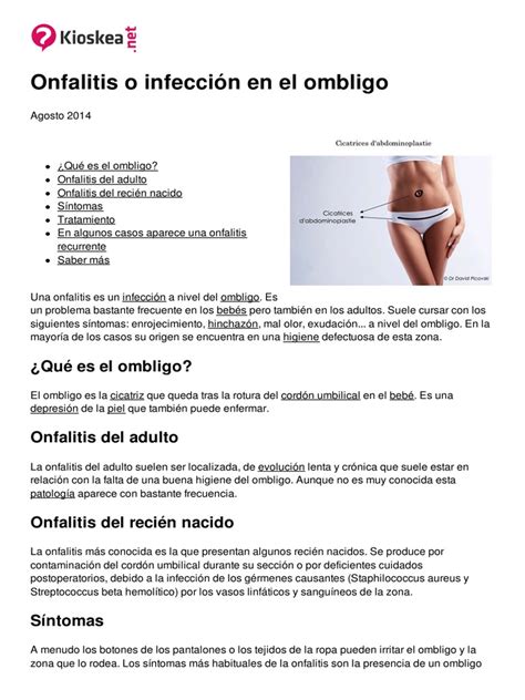 Onfalite No Umbigo Adulto - Onfalitis en adultos: síntomas y tratamiento | PDF | Especialidades ...