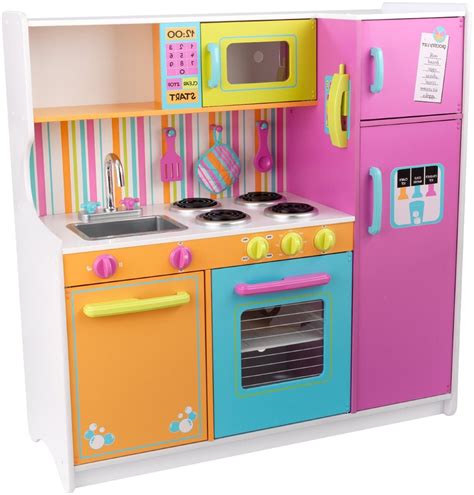 Kidkraft Deluxe Big Bright Kitchen Toys Games From Wooden Kids Kitchen