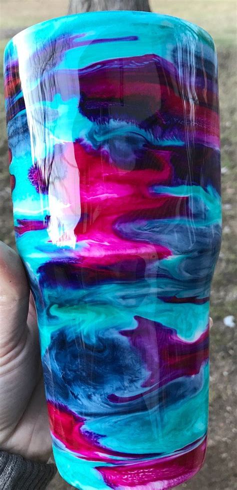 Alcohol Ink Double Walled Tumbler Custom Yeti Customized Yeti Ts For