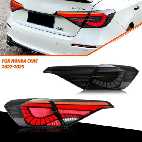 Led Tail Lights For Honda Civic Th Gen Smoked Sequential