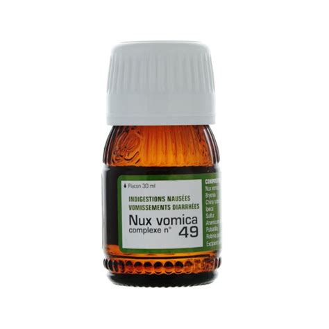 Nux Vomica Complexe n49 de Lehning 30ml Nausées diarrhée vomissements