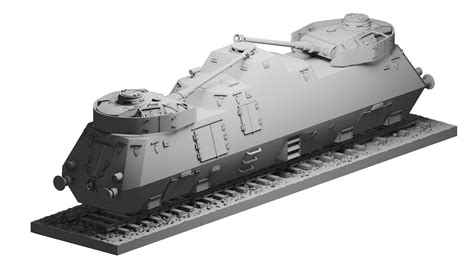 Stl File Nr51 German Heavy Armored Train 135 🚆 ・template To Download