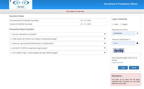 Ecgc Po Interview Call Letter 2023 Out Download Link Active
