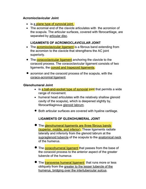 Solution Joints And Ligaments Of Upper Limb Studypool