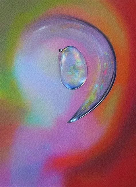 Portrait Of A Stunningly Beautiful Water Drop Art By Stable