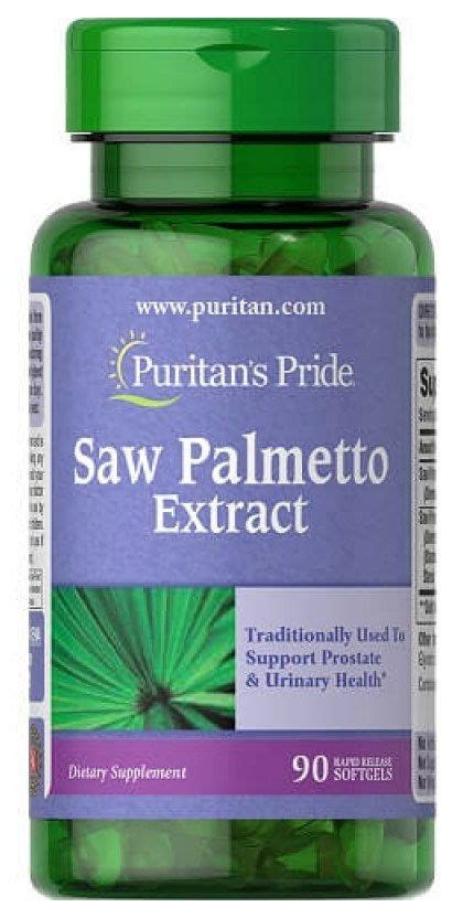 Со пальметто Puritans Pride Saw Palmetto Extract 90 капсул — купить ...