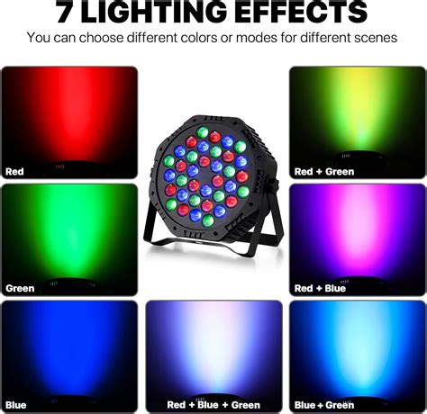 Ebxya Luces Led De Fiesta Luces Led Colores Efectos De