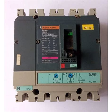 Pole Merlin Gerin Ns H Mccb Ka Rated Current At Rs