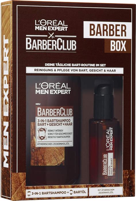 L Oreal Men Expert Barber Club Box With 3 In 1 Barber Club Shampoo