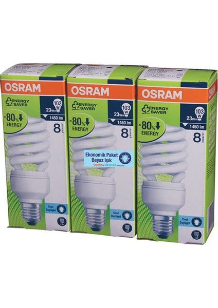 Osram W Mini Spiral Enerji Tasarruflu Ampul Beyaz I K Fiyat