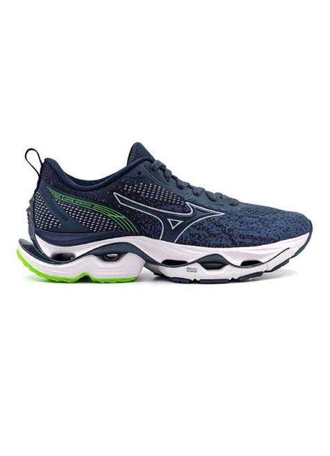 Tênis Mizuno Wave Stratos Masculino Azul Esporte Legal