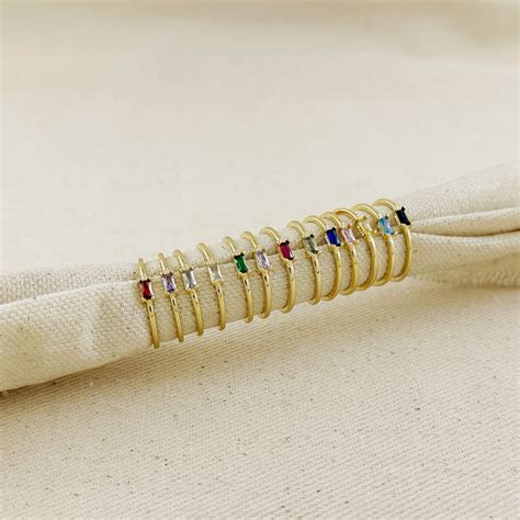 18kGold Filled Birthstone Rings – GoldFi