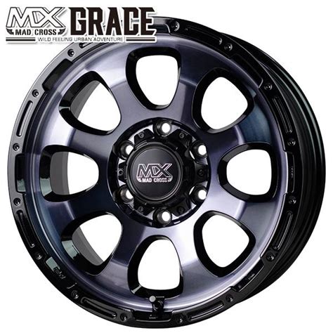 HOT STUFF ハイエース ホットスタッフ マッドクロス グレイス インチ J H ブラッククリア リム