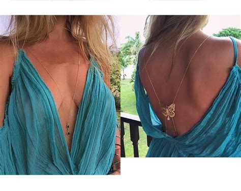 Buy Wholesale Calssic Chain Body Harness With K Gold Plated Bikini Beach Necklace Jewelry