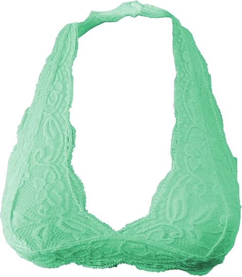 Gorgeous Halter Neck Lace Bralette Bra Mediumlarge Mint At Amazon