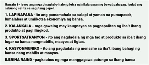 Gawain 1 Iayos Ang Mga Pinaghalo Halong Letra StudyX