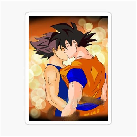 "Goku Vegeta kiss" Sticker for Sale by Stardust-Steel | Redbubble